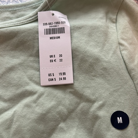 Hollister Cinched Baby-tee Mint Green Size Medium BNWT - Picture 3 of 3
